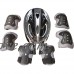 XUBA 7pcs/Set Children Outdoor Cycling Ski Motorcycle Thick Helmet Windproof Warm Set for Kids Cycling Riding Hiking Hunting Skiing - B07GKS69G6
